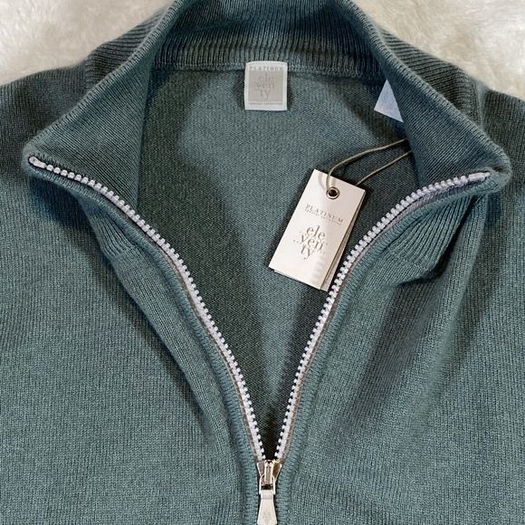 Eleventy Cashmere Quarter Zip Pullover - Picture 2 of 13